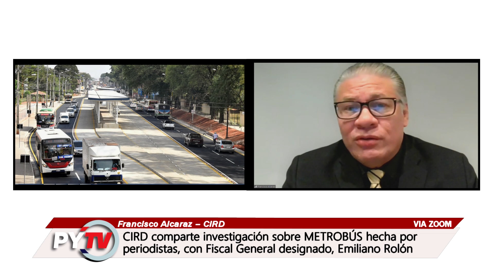 CIRD presenta investigación sobre el METROBUS hecha por periodistas al Fiscal General designado, Emiliano Rolón Fernández.